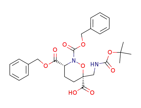 (3S*,6S*)-2,3-bis(benzyloxycarbonyl)-6-<<(tert-butoxycarbonyl)amino>methyl>perhydro-1,2-oxazine-6-carboxylic acid