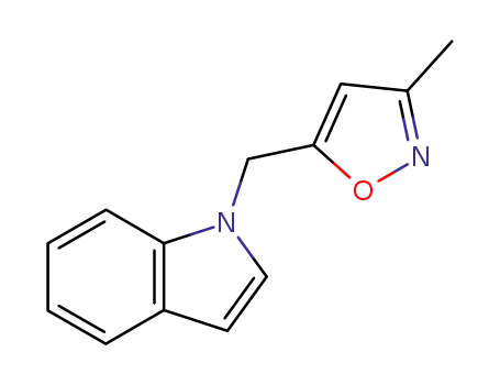 Molecular Structure of 528593-71-7 (5-[(1-Indolyl)Methyl]-3-Methylisoxazole)
