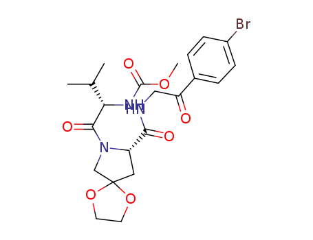methyl (S)-1-((S)-8-(2-(4-bromophenyl)-2-oxoethylcarbamoyl)-1,4-dioxa-7-azaspiro[4.4]nonan-7-yl)-3-methyl-1-oxobutan-2-ylcarbamate
