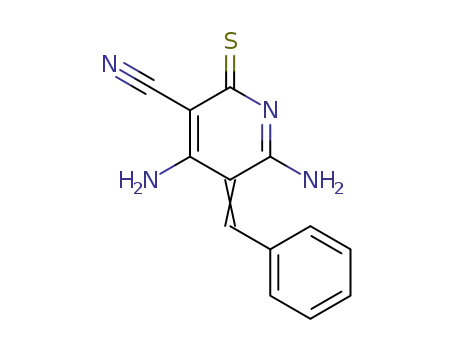 3-Pyridinecarbonitrile,
4,6-diamino-2,5-dihydro-5-(phenylmethylene)-2-thioxo-