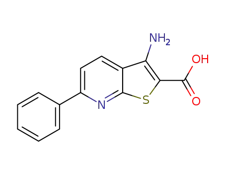 Molecular Structure of 340816-70-8 (3-amino-6-phenylthieno[2,3-b]pyridine-2-carboxylic acid)