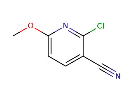 Molecular Structure of 121643-47-8 (2-Chloro-6-methoxypyridine-3-carbonitrile)