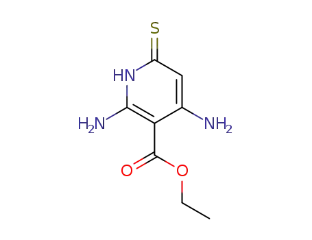 Molecular Structure of 194665-39-9 (3-Pyridinecarboxylic acid, 2,4-diamino-1,6-dihydro-6-thioxo-, ethyl
ester)