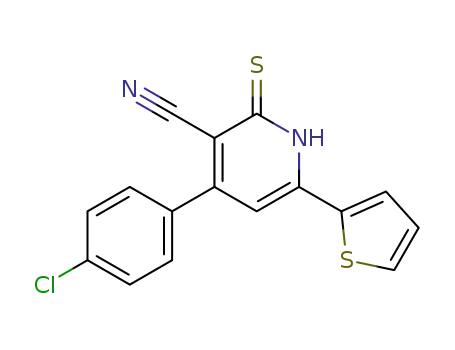 3-Pyridinecarbonitrile,
4-(4-chlorophenyl)-1,2-dihydro-6-(2-thienyl)-2-thioxo-