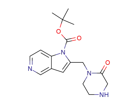 1H-Pyrrolo[3,2-c]pyridine-1-carboxylic acid,
2-[(2-oxo-1-piperazinyl)methyl]-, 1,1-dimethylethyl ester