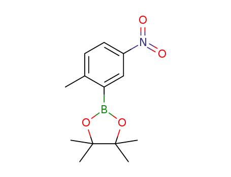 Molecular Structure of 957062-84-9 (4,4,5,5-Tetramethyl-2-(2-methyl-5-nitrophenyl)-1,3,2-dioxaborolane)