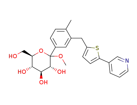 1-(1-methoxy-D-glucopyranosyl)-4-methyl-3-[(5-(3-pyridyl)-2-thienyl)methyl]benzene
