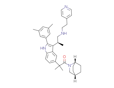 2(S)-[5-[2-(2-Azabicyclo[2.2.2]oct-2-yl)-1,1-dimethyl-2-oxoethyl]-2-(3,5-dimethylphenyl)-1H-indol-3-yl]-N-[2-(4-pyridyl)ethyl]propan-1-amine