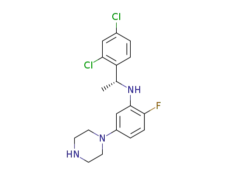 (R)-N-(1-(2,4-dichlorophenyl)ethyl)-2-fluoro-5-(piperazin-1-yl)aniline