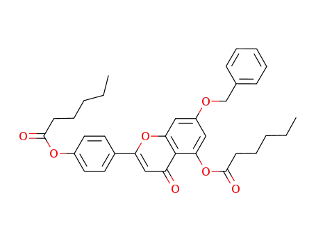 7-O-benzyl-5,4'-di-O-hexanoyl apigenin