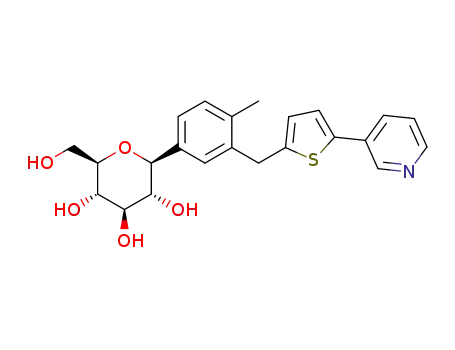 1-(β-D-glucopyranosyl)-4-methyl-3-[(5-(3-pyridyl)-2-thienyl)methyl]benzene