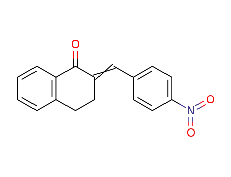 Molecular Structure of 49545-72-4 ((2E)-2-(4-nitrobenzylidene)-3,4-dihydronaphthalen-1(2H)-one)