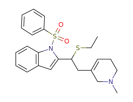 3-<2-ethylthio-2-((1-phenylsulfonyl)-2-indolyl)ethyl>-1-methyl-1,2,5,6-tetrahydropyridine