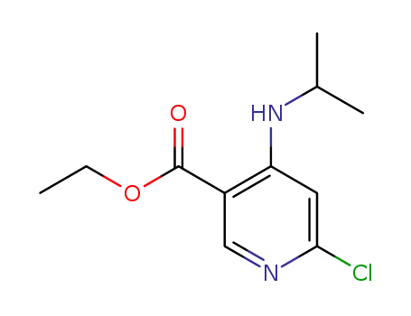Molecular Structure of 1011464-52-0 (ethyl 6-chloro-4-(isopropylamino)nicotinate)