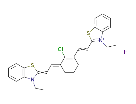 Molecular Structure of 65303-15-3 (2-[(E)-2-(2-CHLORO-3-((E)-2-[3-ETHYL-1,3-BENZOTHIAZOL-2(3H)-YLIDENE]ETHYLIDENE)-1-CYCLOHEXEN-1-YL)ETHENYL]-3-ETHYL-1,3-BENZOTHIAZOL-3-IUM IODIDE)