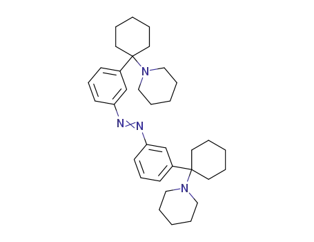 Molecular Structure of 76916-11-5 (3,3'-Bis<1-(1-piperidyl)cyclohexyl>azobenzene)