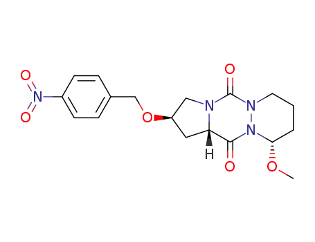 Molecular Structure of 1620320-61-7 ((2R,10S,12aS)-10-methoxy-2-((4-nitrobenzyl)oxy)octahydro-5H,12H-pyridazino[1,2-a]pyrrolo[1,2-d][1,2,4]triazine-5,12-dione)
