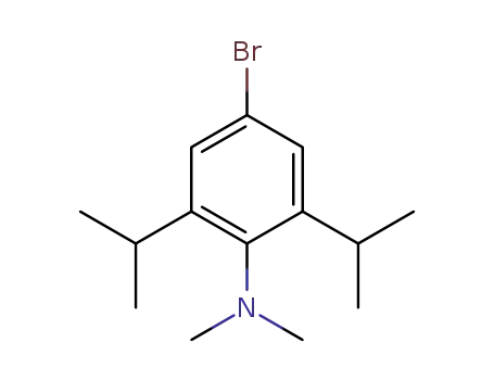 Molecular Structure of 930781-28-5 (4-bromo-2,6-diisopropyl-N,N-dimethylbenzenamine)