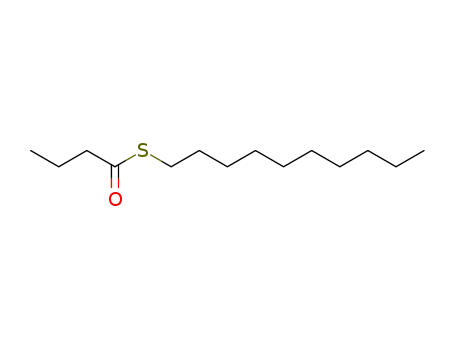 Molecular Structure of 2432-55-5 (Butyric acid, thio-, S-decyl ester)