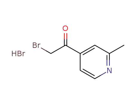 Molecular Structure of 1187669-34-6 (2-bromo-1-(2-methylpyridin-4-yl)ethan-1-one hydrobromide)