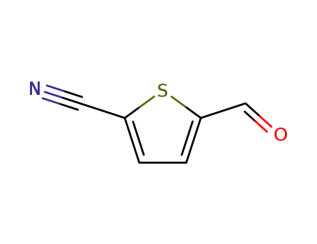 Molecular Structure of 21512-16-3 (5-CYANO-2-THIOPHENE CARBALDEHYDE)
