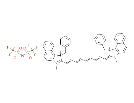 Molecular Structure of 1233192-83-0 (C<sub>2</sub>F<sub>6</sub>NO<sub>4</sub>S<sub>2</sub><sup>(1-)</sup>*C<sub>51</sub>H<sub>47</sub>N<sub>2</sub><sup>(1+)</sup>)