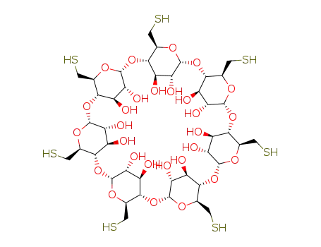 Molecular Structure of 160661-60-9 (Heptakis-(6-Mercapto-6-deoxy)-beta-Cyclodextrin)