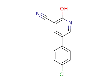 Molecular Structure of 35982-98-0 (5-(4-CHLOROPHENYL)-2-OXO-1,2-DIHYDRO-3-PYRIDINECARBONITRILE)