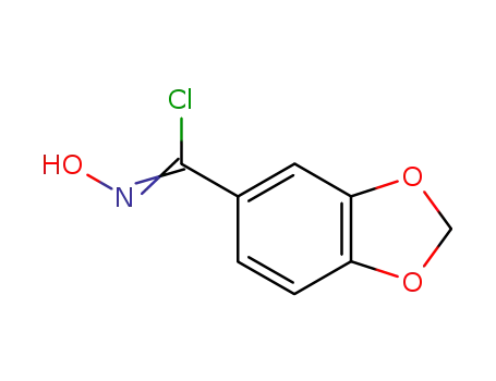 Molecular Structure of 61946-94-9 (1,3-Benzodioxole-5-carboximidoyl chloride, N-hydroxy-)
