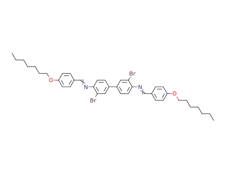 Molecular Structure of 2766-65-6 (4.4'-Di-(4-heptyloxy-benzylidenamino)-3.3'-dibrom-biphenyl)