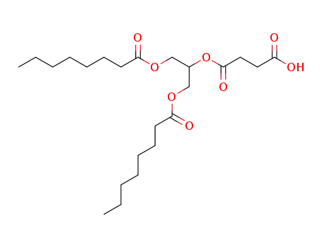 Molecular Structure of 150994-82-4 (4-((1,3-bis(octanoyloxy)propan-2-yl)oxy)-4-oxobutanoic acid)