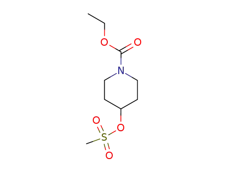 Molecular Structure of 199118-03-1 (1-Piperidinecarboxylic acid, 4-[(methylsulfonyl)oxy]-, ethyl ester)