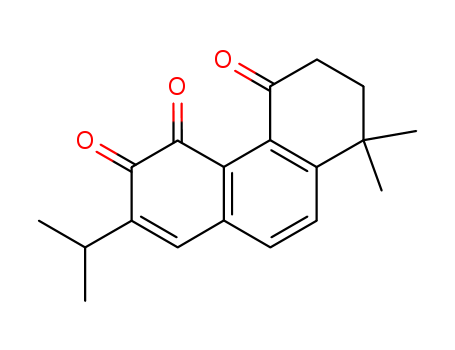 Molecular Structure of 142546-16-5 (3,4,5(6H)-Phenanthrenetrione,
7,8-dihydro-8,8-dimethyl-2-(1-methylethyl)-)
