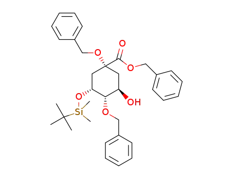 (1R,3R,4S,5R)-benzyl 1,4-bis(benzyloxy)-3-((tert-butyldimethylsilyl)oxy)-5-hydroxycyclohexanecarboxylate
