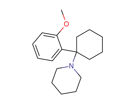 Molecular Structure of 2201-34-5 (Piperidine, 1-[1-(2-methoxyphenyl)cyclohexyl]-)