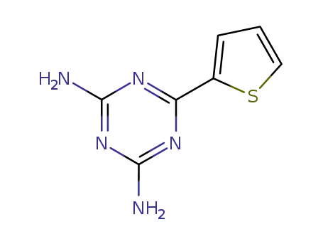 Molecular Structure of 35841-87-3 (6-(THIOPHEN-2-YL)-1,3,5-TRIAZINE-2,4-DIAMINE)