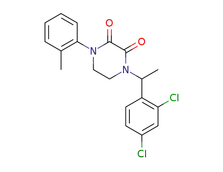 1-[1-(2,4-dichlorophenyl)ethyl]-4-(2-methylphenyl)-2,3-piperazinedione