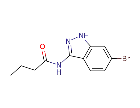 Molecular Structure of 599191-53-4 (Butanamide, N-(6-bromo-1H-indazol-3-yl)-)