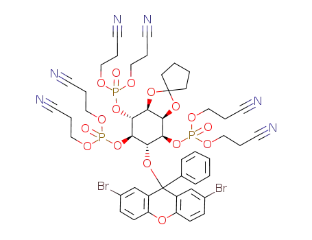 rac. hexakis(2-cyanoethyl) 2,3-O-cyclopentylidine-6-O-(2,7-dibromo-9-phenylxanthen-9-yl)-myo-inositol 1,4,5-triphosphate