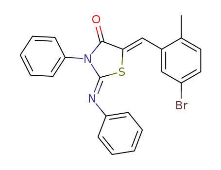 (Z,Z)-5-(2-methyl-5-bromobenzylidene)-3-phenyl-2-(phenylimino)thiazolidin-4-one