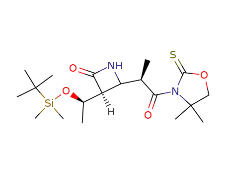 2-Oxazolidinethione,
3-[(2R)-2-[(2R,3S)-3-[(1R)-1-[[(1,1-dimethylethyl)dimethylsilyl]oxy]ethyl]-
4-oxo-2-azetidinyl]-1-oxopropyl]-4,4-dimethyl-