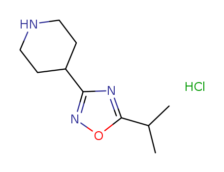 5-isopropyl-3-(piperidin-4-yl)-1,2,4-oxadiazole hcl