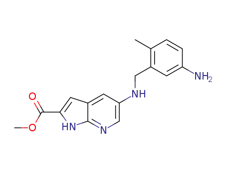 5-((5-amino-2-methylbenzyl)amino)-1H-pyrrolo[2,3-b]pyridine-2-carboxylic acid methyl ester