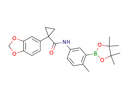 1-(benzo[d][1,3]dioxol-5-yl)-N-(4-methyl-3-(4,4,5,5-tetramethyl-1,3,2-dioxaborolan-2-yl)phenyl)cyclopropanecarboxamide