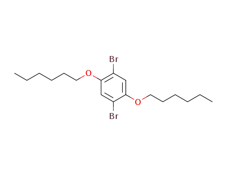 Molecular Structure of 128424-36-2 (1,4-DIBROMO-2,5-DI(HEXYLOXY)BENZENE)