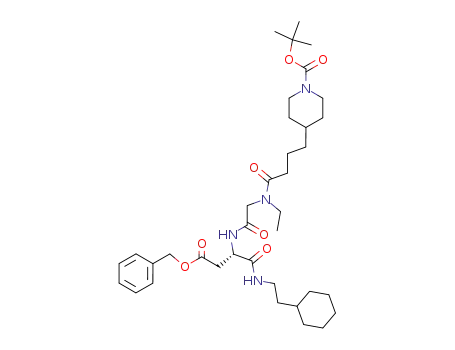 4-[3-({[(S)-2-Benzyloxycarbonyl-1-(2-cyclohexyl-ethylcarbamoyl)-ethylcarbamoyl]-methyl}-ethyl-carbamoyl)-propyl]-piperidine-1-carboxylic acid tert-butyl ester