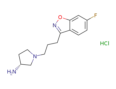 (3R)-1-[3-(6-fluoro-1,2-benzoxazol-3-yl)propyl]pyrrolidine-3-amine hydrochloride
