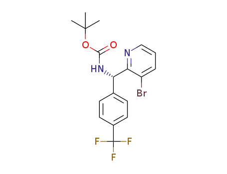 (S)-tert-butyl((3-bromopyridin-2-yl)(4-(trifluoromethyl)phenyl)methyl)carbamate