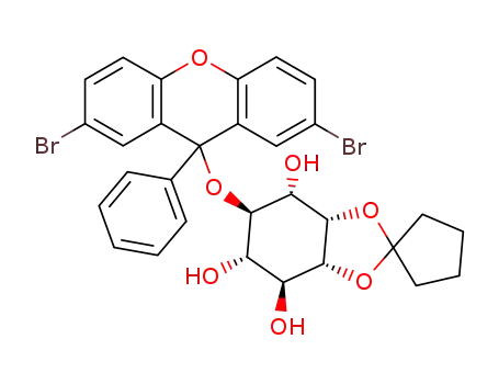 rac. 2,3-O-cyclopentylidine-6-O-(2,7-dibromo-9-phenylxanthen-9-yl)-myo-inositol