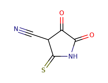 Molecular Structure of 98027-96-4 (4,5-dioxo-2-thioxo-pyrrolidine-3-carbonitrile)
